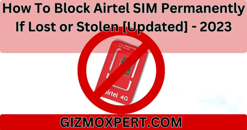 how to block my airtel sim