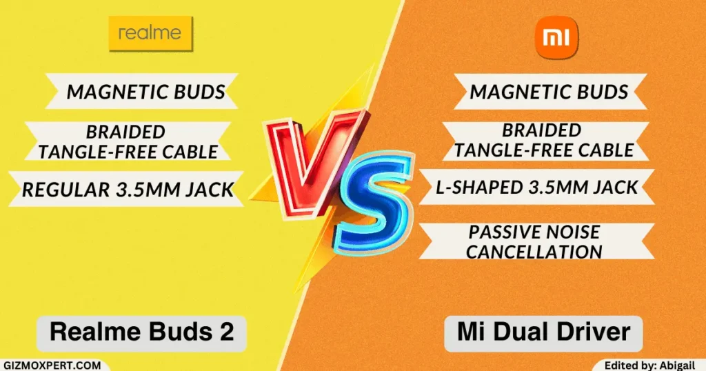 realme buds 2 vs mi dual drivers features